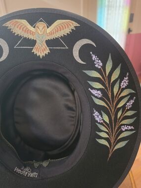 Luna Bloom Black Felt Hat